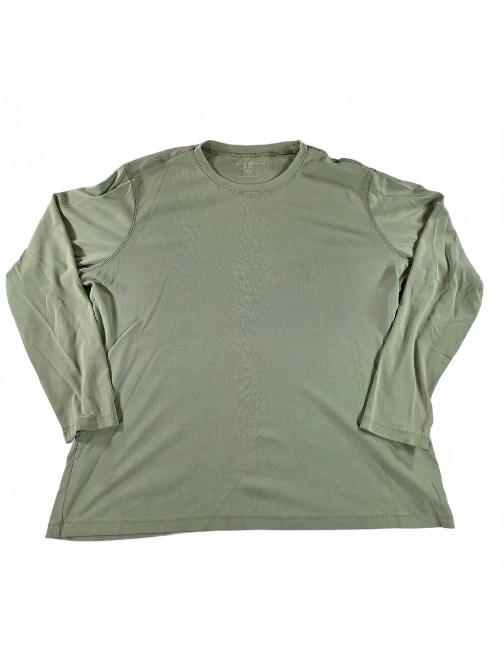 Eddie Bauer Long Sleeve T-Shirt Women's XXL Sage Green Cotton Casual Comfort